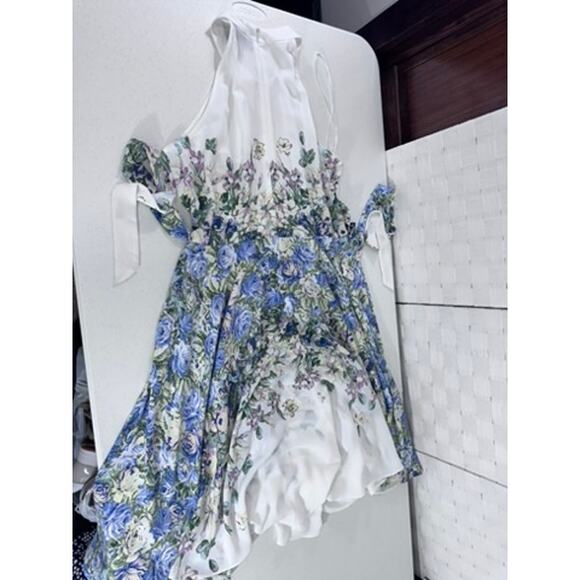 "DN DESIGNS" Stunning Floral Flowing Dress SZ 16 Marilyn Monroe Artsy Whimsical - Picture 10 of 12